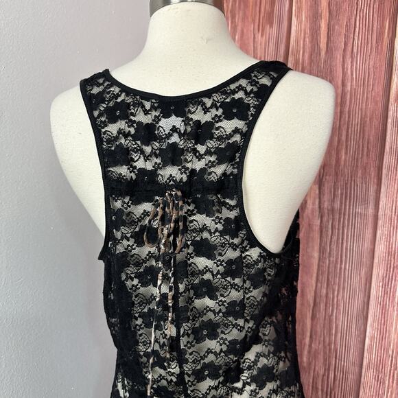 In Bloom by Jonquil Womens Lace Slip Dress Black Fairy Grunge Sexy Leopard XL - Picture 6 of 9
